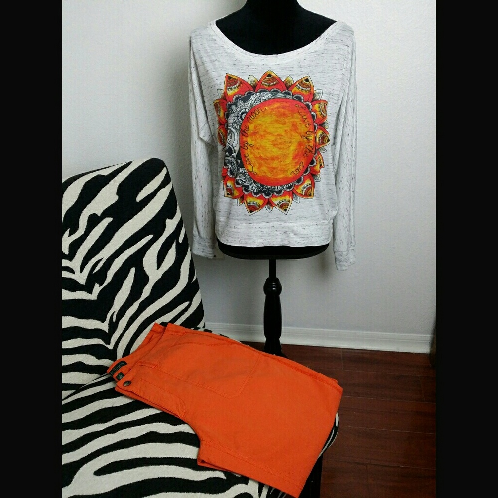 Bella Live By The Sun Long Sleeve Top Sz Med